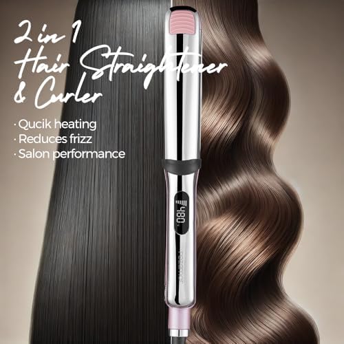 Rozamor Professional 1.25 Inch Titanium Flat Iron, Straightener & Curler - Image 5