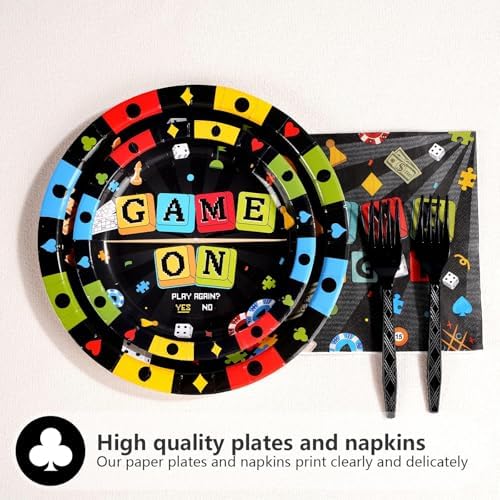 Greencian 96Pcs Game Night Party Supplies Serves 24 - Image 2