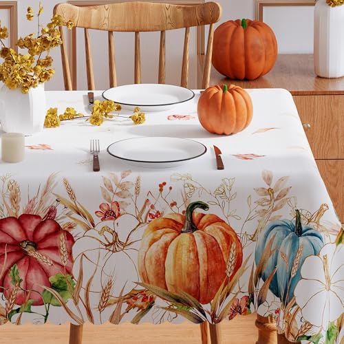 Siilues Fall Tablecloth Rectangle 52x70 Inch Thanksgiving Home Party Decor - Image 2