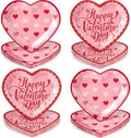 48PCS Love Party Plates,Big Heart Shaped Disposable Paper Plates,Heart Party Supplies for Bridal Wedding Engagement,Love Plates for Valentines Galentines Anniversary Birthday by FightingtoAchieve