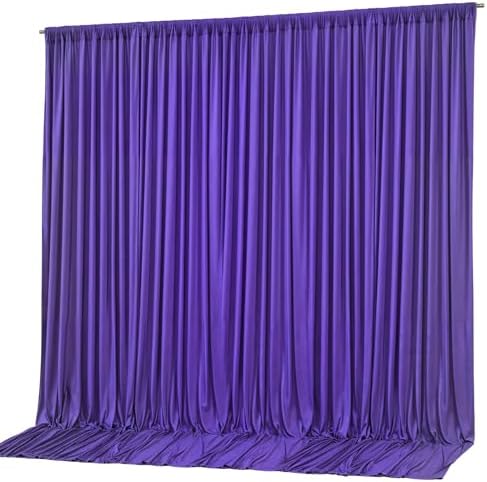10x10ft Purple Backdrop Curtain Panels for Parties - Wrinkle Free Polyester Photo Curtain Backdrop Wedding Back Drop Fabric Drapes for Party Decorations Background for Photography by WishCare