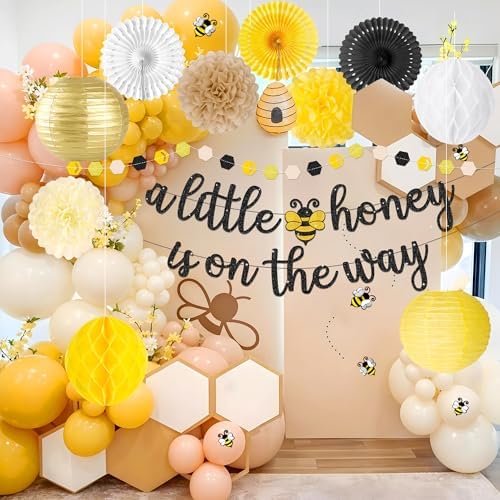 Kriyokiaa Bee Baby Shower Decorations, 15 Pcs Honey Bee Party Set - Image 7