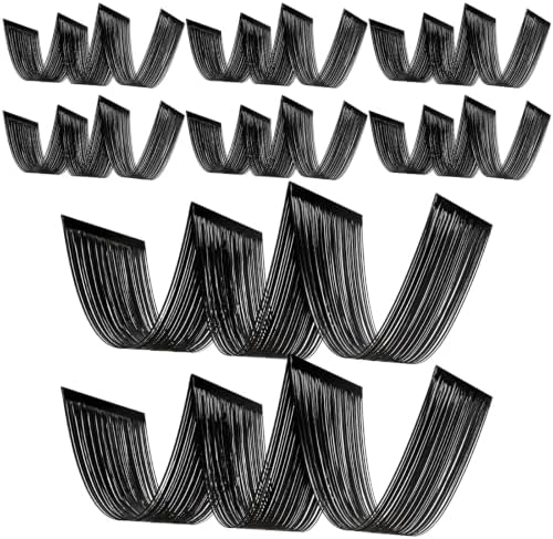 Breling 8 Pcs Black Ceiling Fringe Curtains, Metallic Foil Drapes, 15 ft by Breling