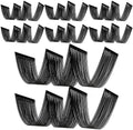 Breling 8 Pcs Black Ceiling Fringe Curtains, Metallic Foil Drapes, 15 ft by Breling
