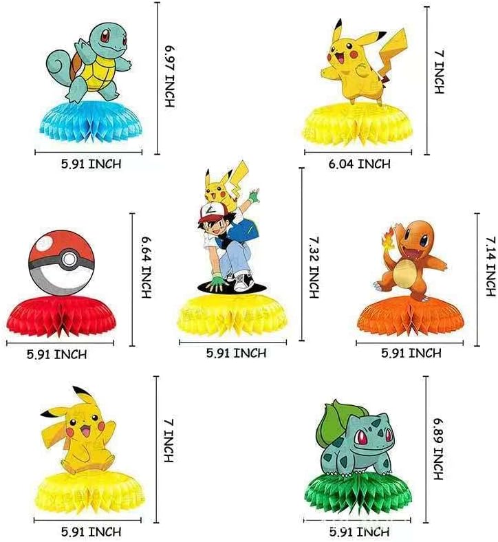 anime Birthday Party Supplies , 9Pcs Honeycomb Centerpieces for Toy animen Decorations, Double Sided Table Decorations Centerpieces Party. - Image 5