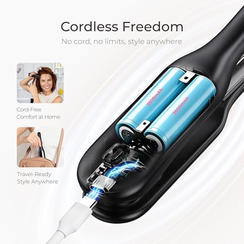 TYMO Cordless Mini Flat Iron, 0.65" Pencil Curling Iron for Short Hair - Image 3