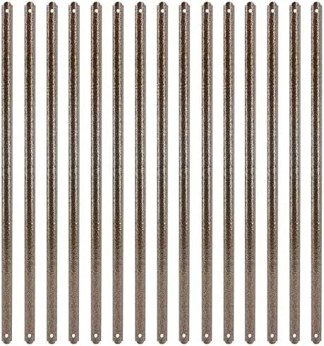 Myard 29-1/2'' Iron Deck Balusters, Flat Straight, Hammered Bronze, 25-Pack by Myard