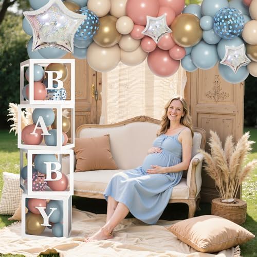 Amandir 164PCS Gender Reveal Balloon Boxes with Letters Decorations - Image 5