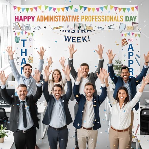 Smoothnovelty 3 Pcs Multicolor Administrative Professional Day Banner - Image 5