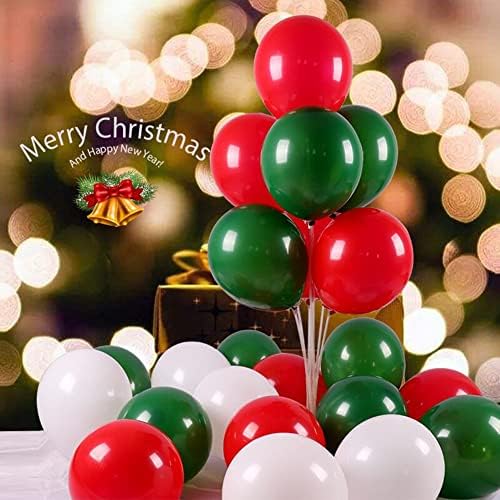 300 Pack Red Green and White Balloons - 5 Inch Mini Red Dark Green White Latex Small Balloons - 100 of Each Colors for Party Balloons Arch Wreath Assorted Colors Decorations - Image 5