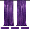 Backdrop Curtain for Halloween Decorations Purple Sequin Curtain by QueenDream