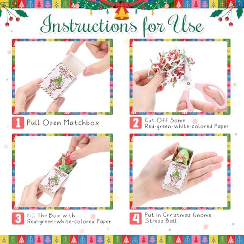 36 Sets Christmas Positive Gifts Gnome Party Favors with Boxes - Image 3