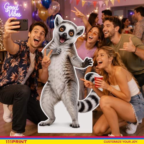 Funny Ring-Tailed Lemur Life Size Cardboard Cutout Standee, 6FT - Image 4