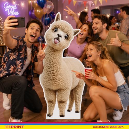 Funny Alpaca Life Size Cardboard Cutout Standee, 5FT - Image 4