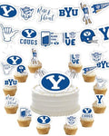 BYU Graduation Decorations Party Supplies Cougars Birthday Banner 42 Pc by PartyKandyDecorGifts