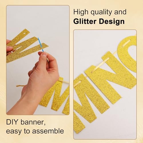BEISHIDA Glitter Gold 116 PCS A-Z DIY Letter Custom Banner Party Decor - Image 3