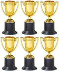 ZUGAR LAND Small Gold Trophies - Pack. (4") Plastic. Bulk Mini Trophy Cups. Great Olympic/Sports Participation Event Tournaments and Competitions Party Favors Themed Decoration by ZugarLand