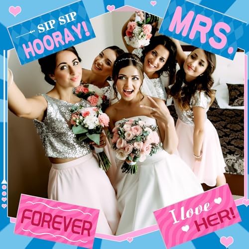 Beeveer 24 Designs Wedding Photo Booth Props, Double Sided PVC Selfie Sign - Image 5