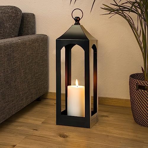Modern Farmhouse Lantern Decor Metal Decorative Hanging Candle Lanterns - Image 4