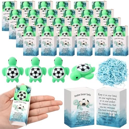Wettarn 25 Sets Positive Soccer Gift with Boxes, Team Gifts by Wettarn