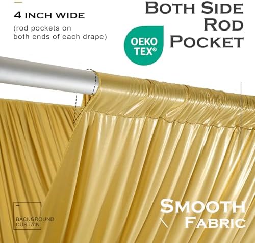 60ftx40ft Gold Ceiling Curtain for Wedding Parties - Image 3