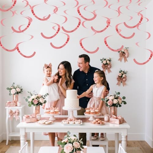 BEISHIDA 30Pcs Rose Gold Hanging Swirls for Wedding Birthday Decorations - Image 4