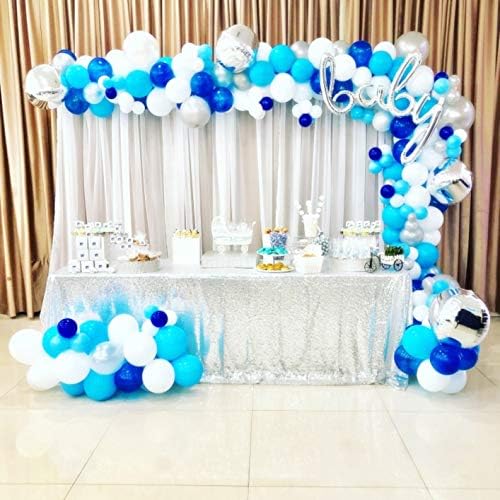 Eternal Beauty Silver Sequin Tablecloth 60 x 102-Inch Sparkly Overlay Rectangle Glitter Table Cover for Wedding Party Birthday Decoration - Image 5