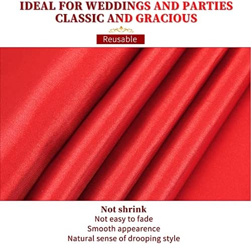 10-Pack Red 12 x 108 inches Long Premium Satin Table Runner - Image 4