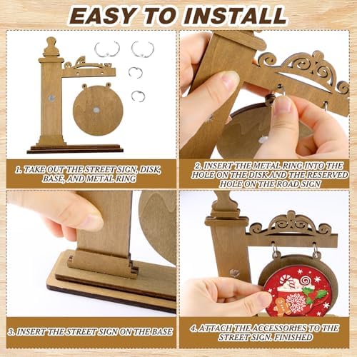 RattanView 41 Pcs Interchangeable Seasonal Wood Sign,Dark Brown - Image 4