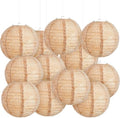 Hortsun 12 Pcs Print Burlap Paper Lanterns Classroom Decor,10 Inch by Hortsun