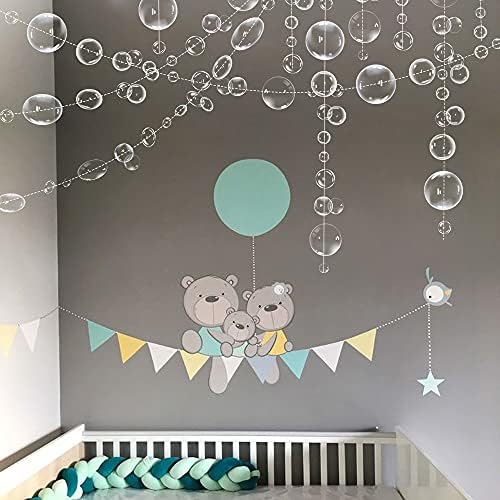 Transparent Bubble Garlands Party Streamers Mermaid Party Decoration,White - Image 4