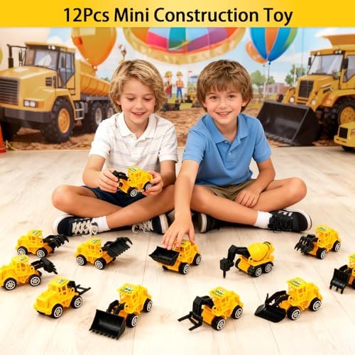 Construction Party Favors - for 12Guests, Construction Birthday Party Decorations Supplies, Construction Theme Toys for Goodie Bag Stuffer, Pinata Filler Gifts - Image 4