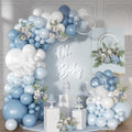Dusty Blue Balloon Arch Kit Light Blue White Balloon Garland Kit by NUTTYBASH