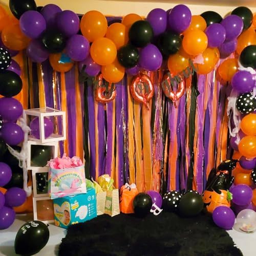 PartyWoo Purple Crepe Paper 4pcs 328 FT Dark Purple Streamers - Image 4