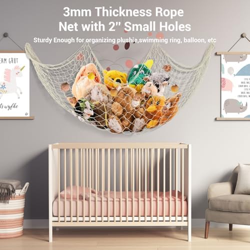 80x40'' Decorative Fishing Net w/Shells, Clips, Hanging Photo Display Net - Image 6