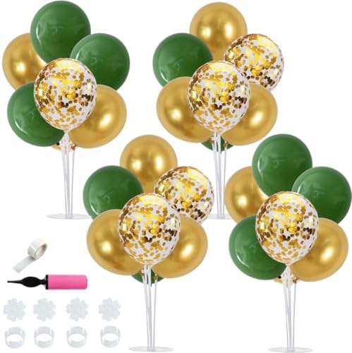 TONIFUL 4 Set Sage Green Gold Balloon Stand Balloon Centerpieces for Table by TONIFUL