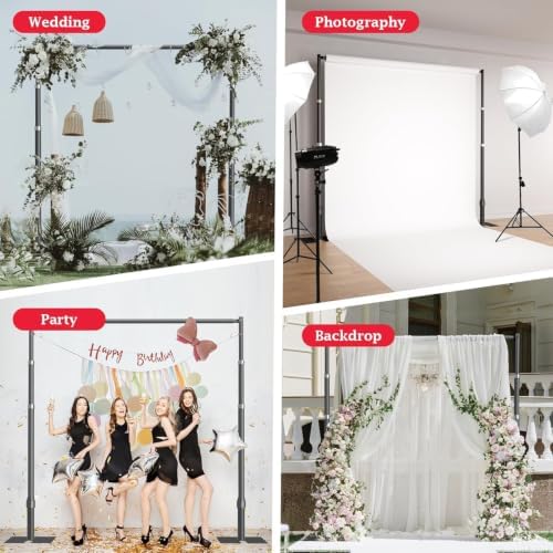 EMART 12x10ft Heavy Duty Backdrop Stand Frame with Adjustable Pipe，Black - Image 7