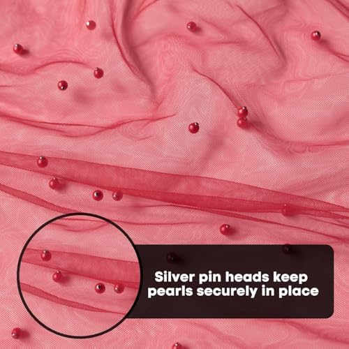 Artoid Mode 10-Pack Pearl Red Gauze Table Runner 10FT Home Decor - Image 7