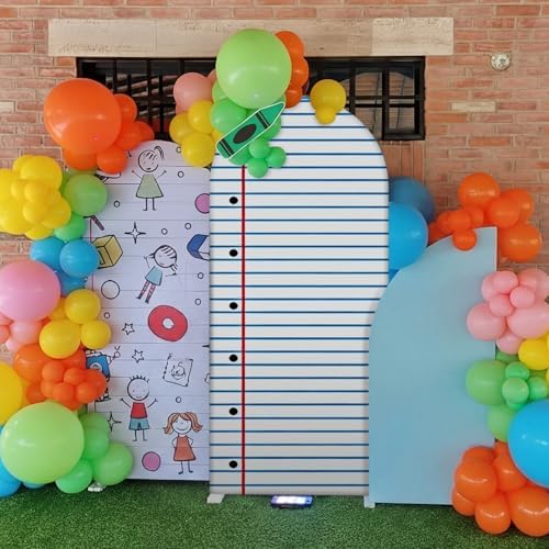 VitalCozy Notebook Arch Cover 6ft Welcome Back to School Party Decorations - Image 4