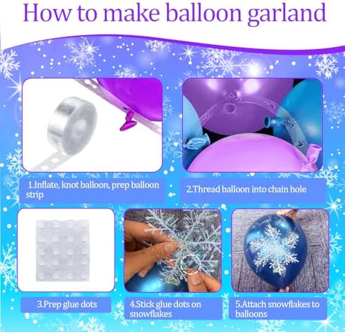 Blue Purple Balloon Garland Arch Kit Birthday Party Decorations - Image 6