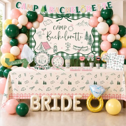 Camp Bachelorette Decorations, Pink Green Bachelorette Party Decorations - Image 5