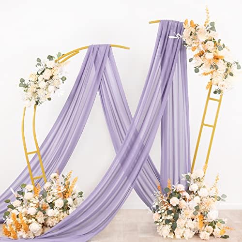Wedding Arch Draping Fabric Sheer Chiffon Curtain Drape Wedding Party Decor - Image 5