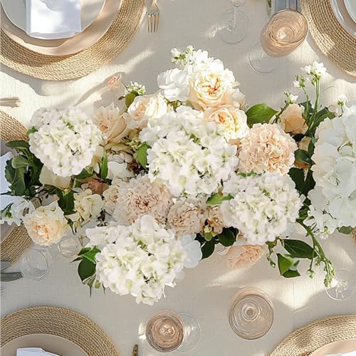 Auihiay 204Pcs Hydrangea Artificial Flowers Bulk, Silk Hydrangeas Flowers - Image 2