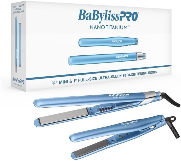 BabylissPRO Nano Titanium Ultra-Sleek Hair Straightener, Flat Iron for All Hair Types - Image 2