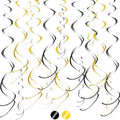BEISHIDA 20Pcs Black Gold Hanging Swirls Birthday Graduation Ceiling Decor by Beishida