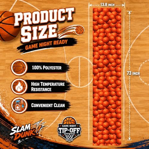 Basketball Party Decorations - Basketball Table Runner - Image 3