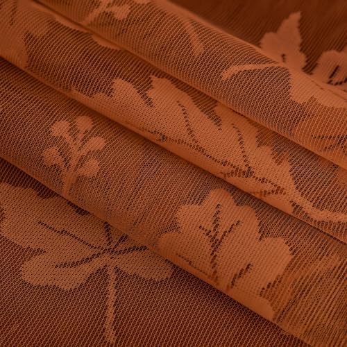 Artoid Mode Lace Jacquard Maple Leaf Fall Table Runner 13x72 Inch - Image 6