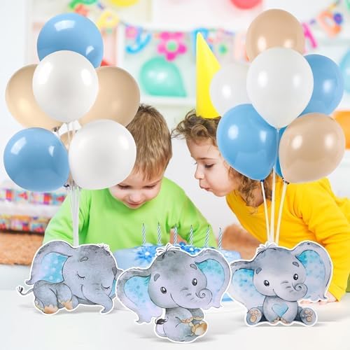 6 Sets Balloon Stand Kit for Table Elephant Baby Shower Tables Centerpiece with Balloon It's a Boy Baby Shower Decor for Elephant Theme Gender Reveal Birthday Party Decoration Supplies - Image 6
