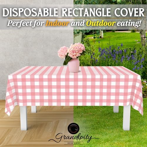 Grandipity Plastic Table Cloth Disposable 12 Pack 54” x 108” Rectangle - Image 5