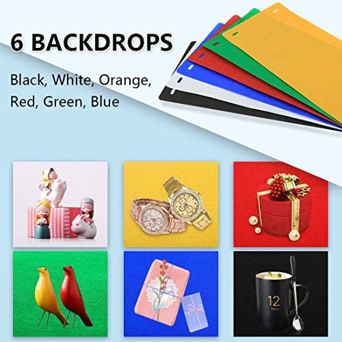 PULUZ Light Box Mini Photo Studio, 72 Pcs LED Lights with Adjustable White/Warm/Soft Lighting, 6-Color Backdrops, Portable Photography Lightbox for Small Product Display - Image 5